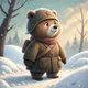 Bear Soliders On Abstract #215