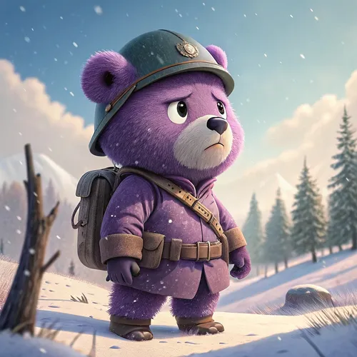 Bear Soliders On Abstract #79