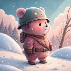Bear Soliders On Abstract #362