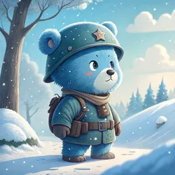 Bear Soliders On Abstract #287