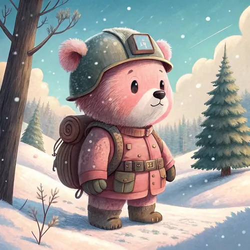Bear Soliders On Abstract #41