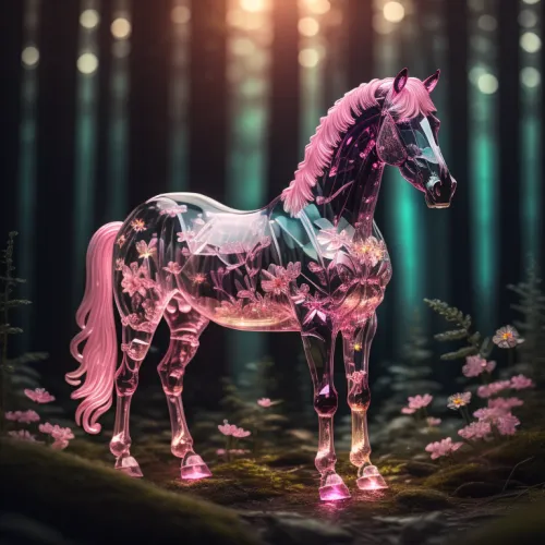 Abstract Crystal Horse Collection #43