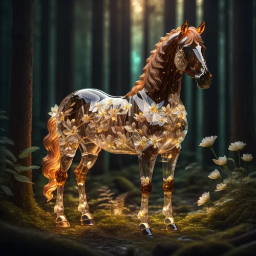 Abstract Crystal Horse Collection #270