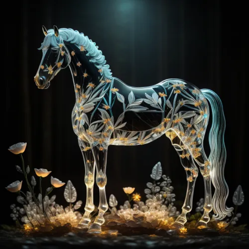 Abstract Crystal Horse Collection #180