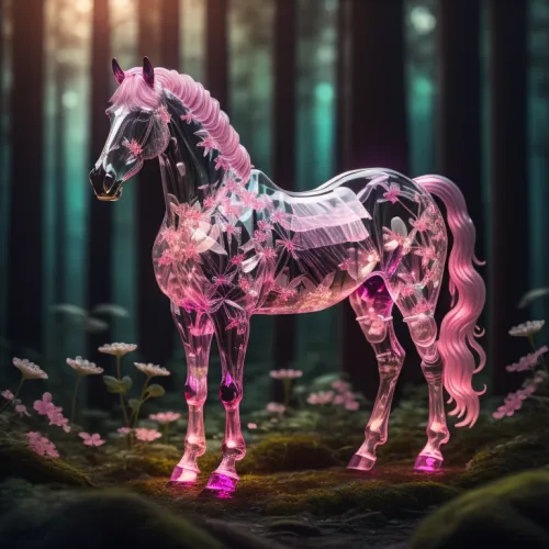 Abstract Crystal Horse Collection #259