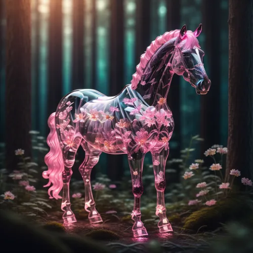 Abstract Crystal Horse Collection #287