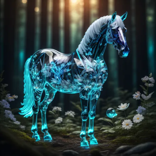 Abstract Crystal Horse Collection #307