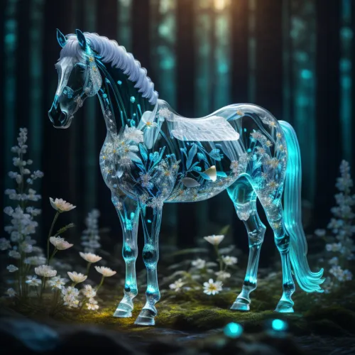 Abstract Crystal Horse Collection #172