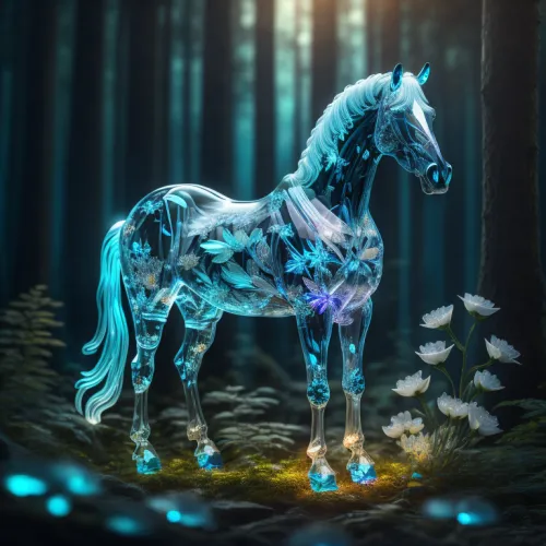Abstract Crystal Horse Collection #133