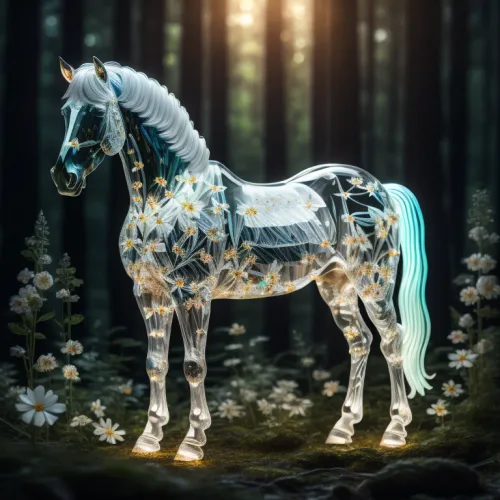 Abstract Crystal Horse Collection #16