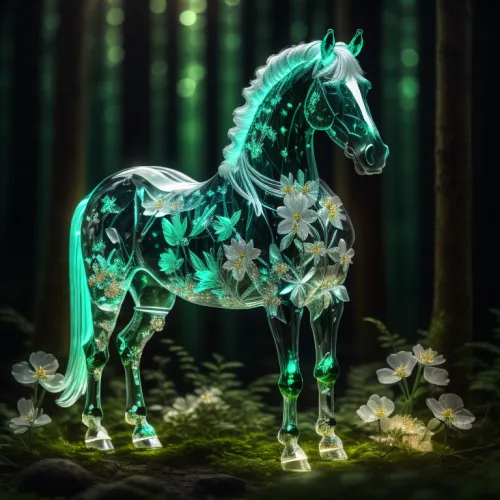 Abstract Crystal Horse Collection #107
