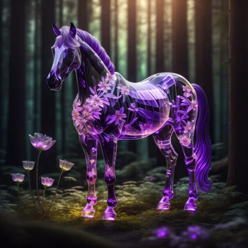 Abstract Crystal Horse Collection #165