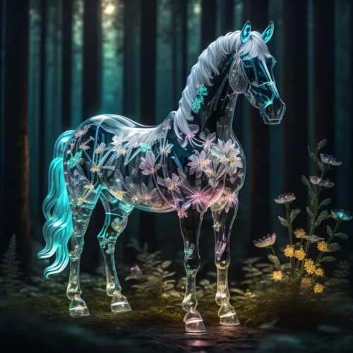 Abstract Crystal Horse Collection #199