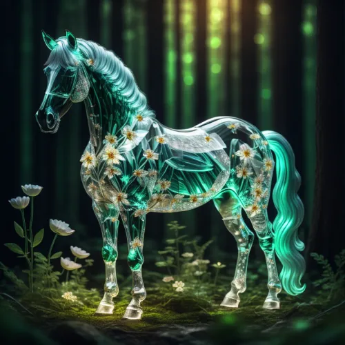 Abstract Crystal Horse Collection #254