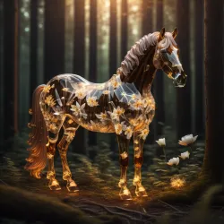 Abstract Crystal Horse Collection #313