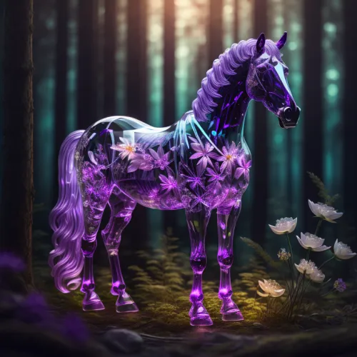 Abstract Crystal Horse Collection #119