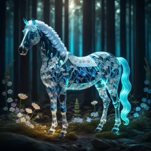 Abstract Crystal Horse Collection #139