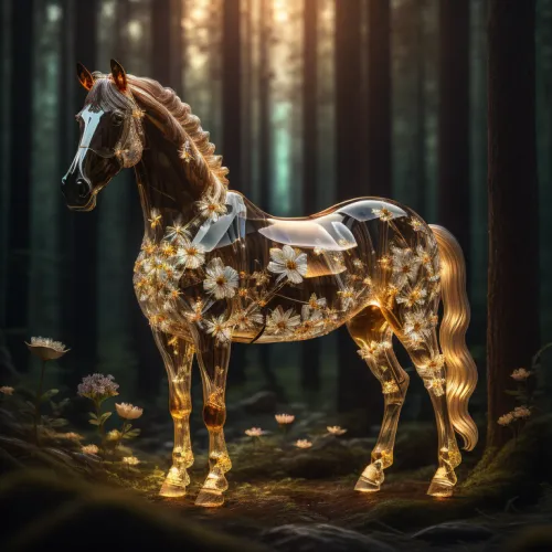 Abstract Crystal Horse Collection #281