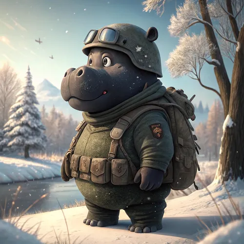 Hippo Army Collection #744