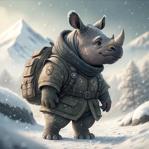 Abstract Rhino World Collection #140
