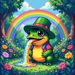 Rainbow Puke Frog