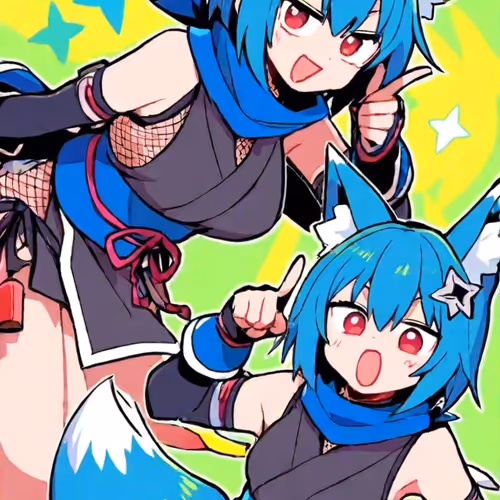 Shinobi Donut Girl Abstract #4