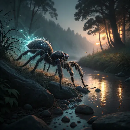 Artistic Colorful Tarantula Stream #160