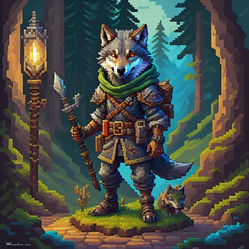 8 Bit Wolf Collection  #47
