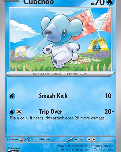 Cubchoo Reverse Holo - Obsidian Flames