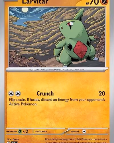 Larvitar Reverse Holo - Journey Together