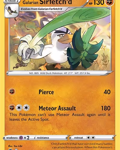 Galarian Sirfetch'd Reverse Holo - Rebel Clash