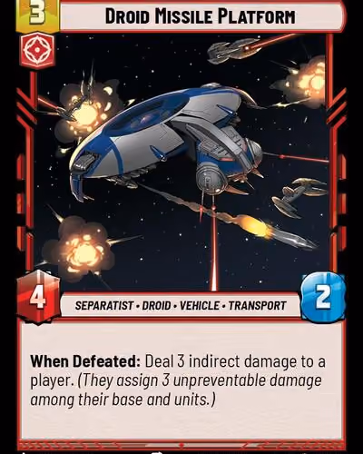 Droid Missile Platform - Jump to Lightspeed