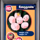 Pokemon - 1999 Exeggcute  #102 Burger King PSA 7