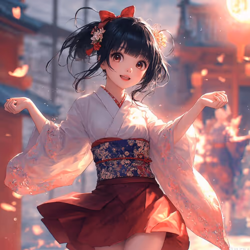 Evening Dance in Yukata