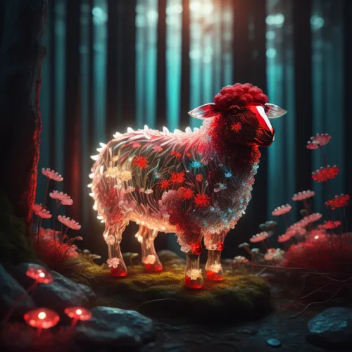 Crystal Sheep on Abstract #229