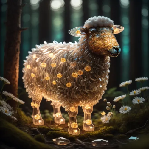 Crystal Sheep on Abstract #463