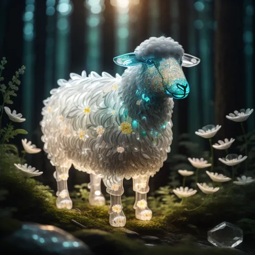 Crystal Sheep on Abstract #227