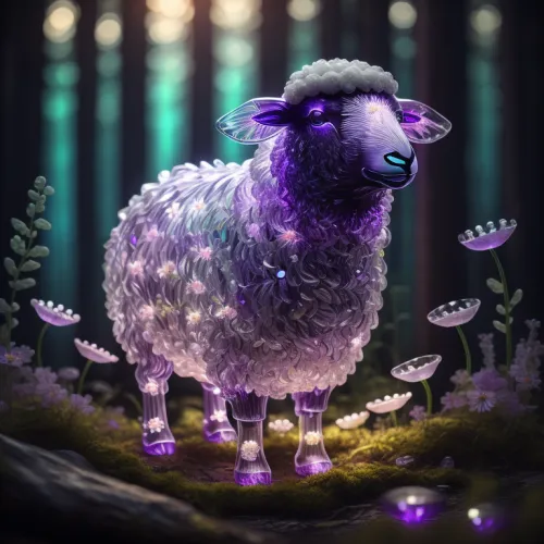 Crystal Sheep on Abstract #348