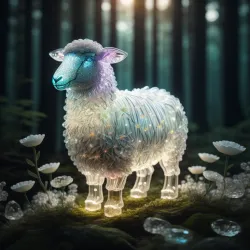 Crystal Sheep on Abstract #134