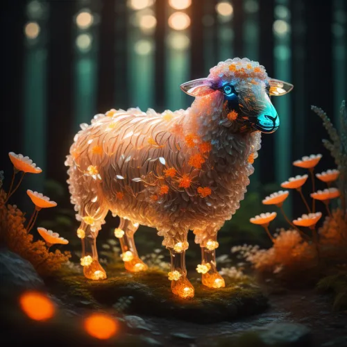 Crystal Sheep on Abstract #206