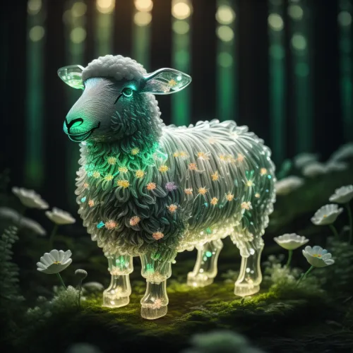 Crystal Sheep on Abstract #809