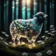Crystal Sheep on Abstract #986
