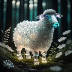 Crystal Sheep on Abstract #129