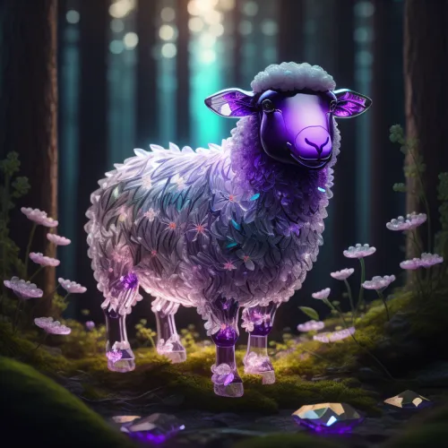 Crystal Sheep on Abstract #237