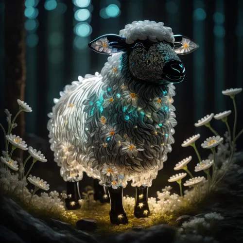 Crystal Sheep on Abstract #279