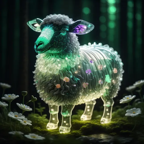 Crystal Sheep on Abstract #319