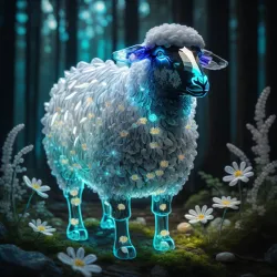 Crystal Sheep on Abstract #46