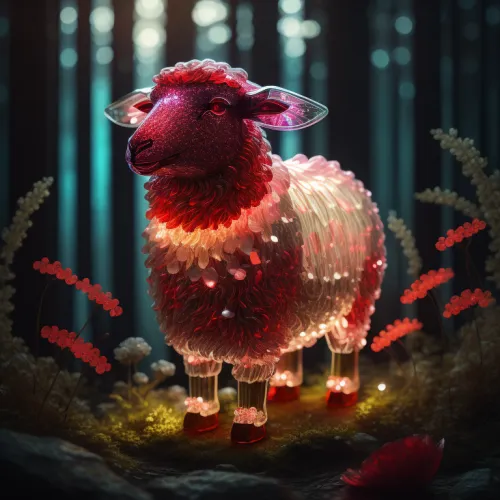 Crystal Sheep on Abstract #322