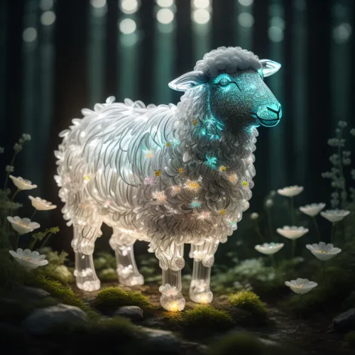 Crystal Sheep on Abstract #413