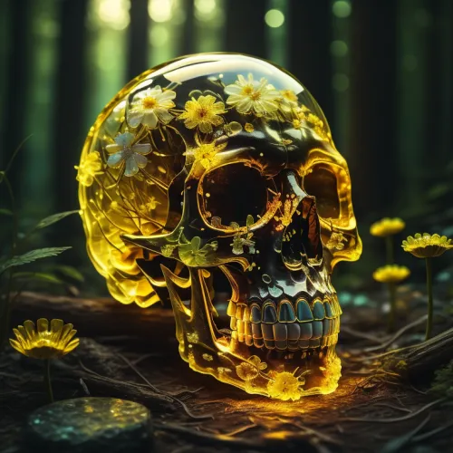 Abstract Artificial Intelligence Skull Collection #31